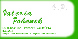 valeria pohanek business card